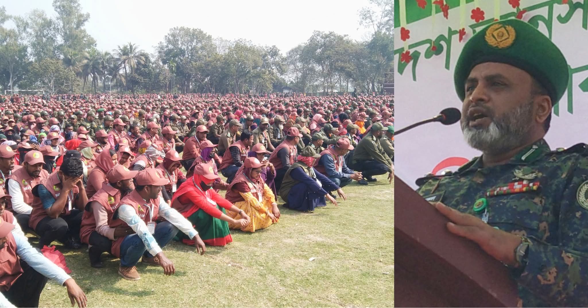 পাবনায় আনসার-ভিডিপি'র নির্বাচনী প্রস্তুতিমূলক সমাবেশ